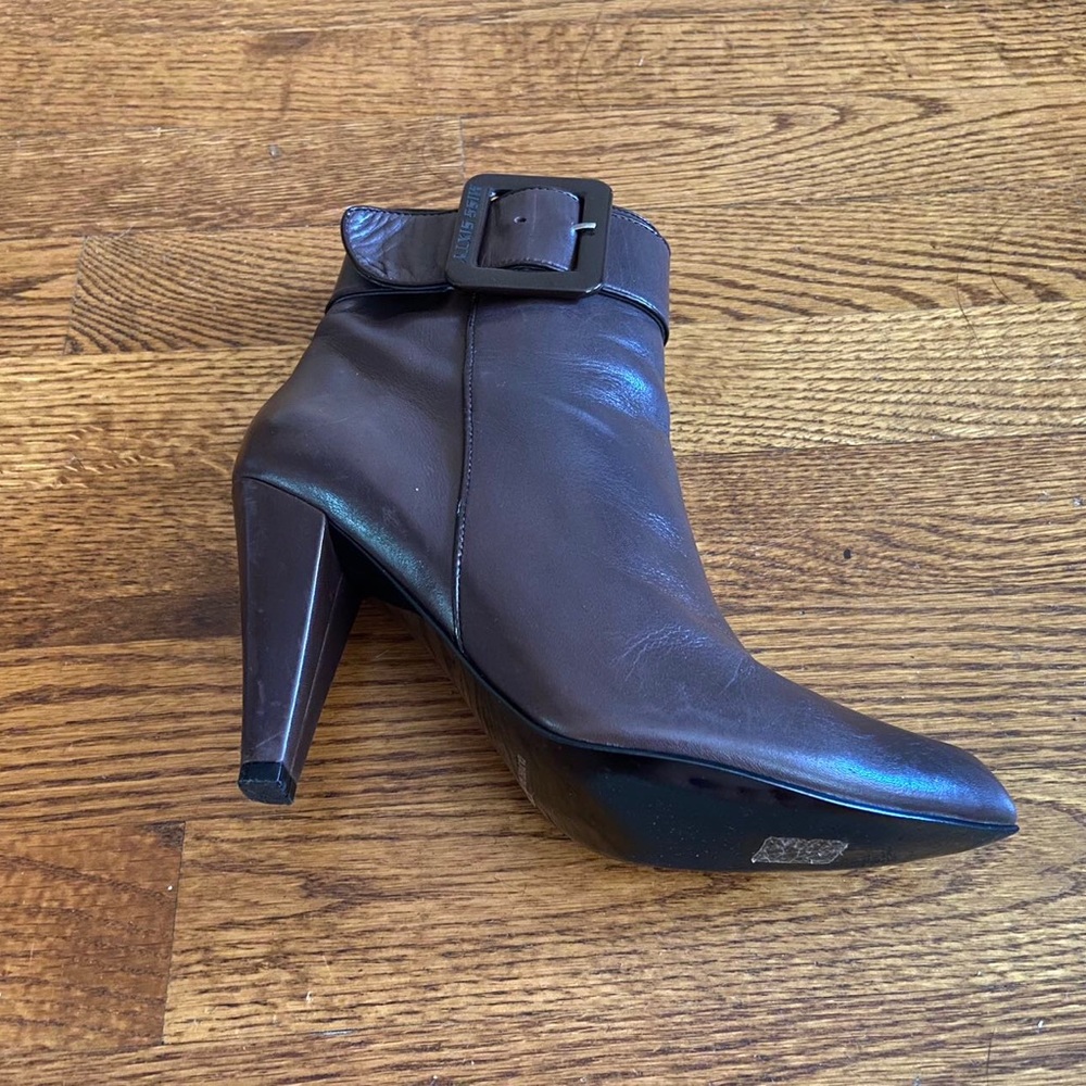 Real leather heeled booties